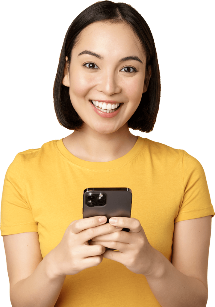 Asian woman smiling